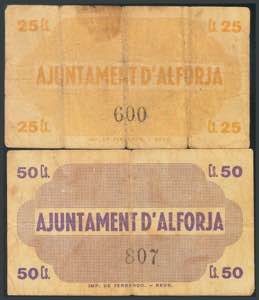 ALFORJA (TARRAGONA). 25 Céntimos ... 