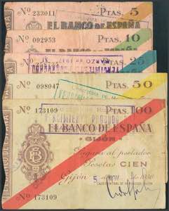 5 Pesetas y 10 Pesetas. 1935. Serie B, ... 