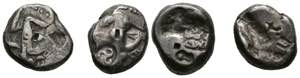 INDIA. Set of 2 ancient Indian silver coins. ... 