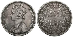 BRITISH INDIA. 1 Rupee. (Ar. 11.53g / 30mm). ... 