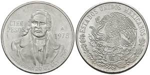 MEXICO. 100 Pesos. (Ar. 27,90g/39mm). 1978. ... 