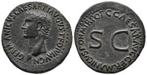 GERMANIC. As. (Ae. 11.14g / 29mm). AD 37-38 ... 