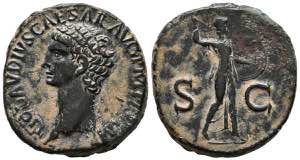 CLAUDIUS. As. (Ae. 11.79g / 26mm). 41-50 AD ... 