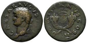 DOMITIAN. As. (Ae. 9.13g / 27mm). 74 AD Rome ... 