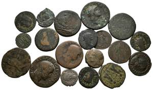 Conjunto de 19 bronces romanos de diferentes ... 