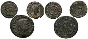 ROMAN EMPIRE. Set of three bronzes, an ... 