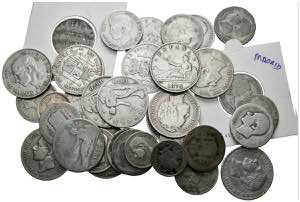 Conjuto formado por 36 monedas de plata de ... 