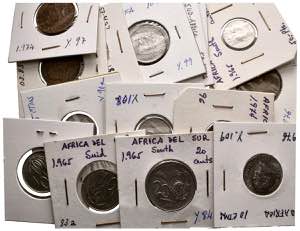 SUDAFRICA. Lote compuesto por 21 monedas con ... 