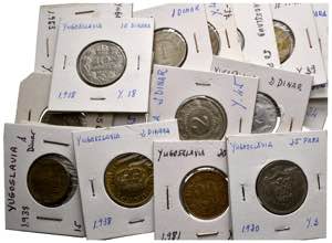 YUGOSLAVIA. Lot consisting of 19 coins from ... 