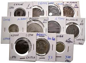 WORLD. Lot consisting of 11 coins from the ... 