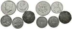 FOREIGN CURRENCY. Interesting set of 5 world ... 