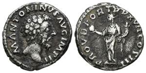MARCUS AURELIUS. Denarius. (Ar. 3.28g / ... 