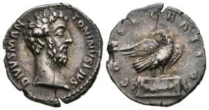 DIVO MARCUS AURELIUS. Denarius. (Ar. 2.54g / ... 