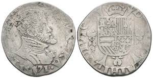 FELIPE II (1556-1598). 1/5 Escudo. (Ar. ... 