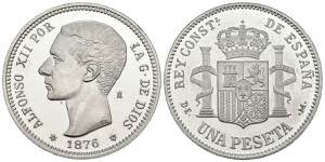CONTEMPORARY. 1 peseta. (Ar. 13.60g / 33mm). ... 