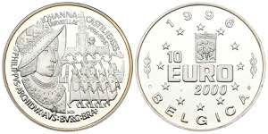 BELGICA. 10 Euro (Ar. 23,09g/37mm). 1996. ... 