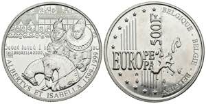 BELGIUM. 500 Francs. (Ar. 23.00g / 37mm). ... 