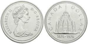 CANADA. 1 Dollar (Ar. 23,34g/36mm). 1976. ... 