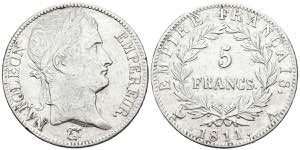 FRANCIA. 5 Francs. (Ar. 24,80g/37mm). 1811. ... 