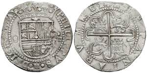 FELIPE II (1556-1598). 8 Royals. (Ar. 27.46g ... 
