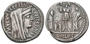 GENS AEMILIA. Denarius. (Ar. 3.88g / 19mm). ... 