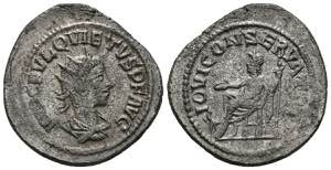 QUIETUS. Antoninian. (Ar. 4.12g / 23mm). ... 