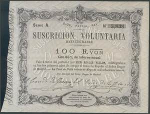 100 Reales de Vellón. May 30, 1870. ... 
