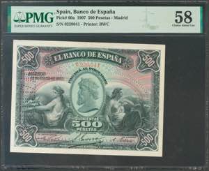 500 Pesetas. 28 de Enero de 1907. ... 