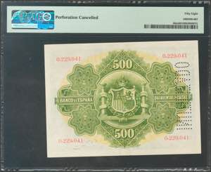 500 pesetas. January 28, 1907. ... 