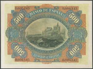 500 pesetas. July 15, 1907. ... 