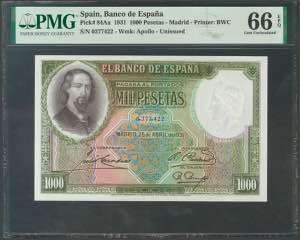 1000 Pesetas. April 25, 1931. Without ... 