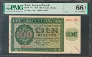 100 pesetas. November 21, 1936. Series K. ... 
