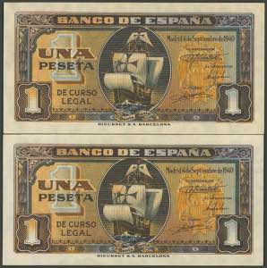 1 peseta. September 4, 1940. Correlative ... 