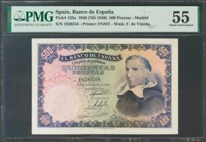 500 pesetas. February 19, 1946. ... 