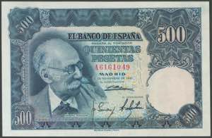 500 pesetas. November 15, 1951. Series A. ... 