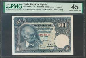500 pesetas. November 15, 1951. Series B. ... 