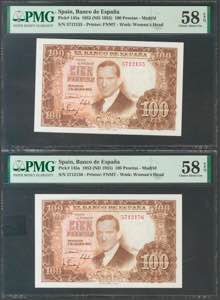 100 pesetas. April 7, 1953. Correlative ... 