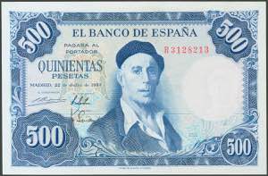 500 pesetas. July 22, 1954. Series R. ... 