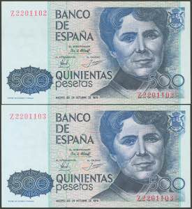 500 pesetas. October 23, 1979. Correlative ... 