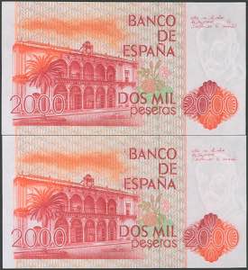 2000 pesetas. July 22, 1980. ... 