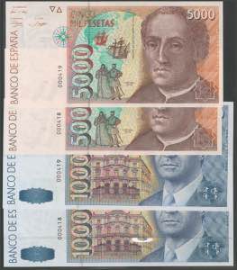 Complete series of 5 banknotes of ... 