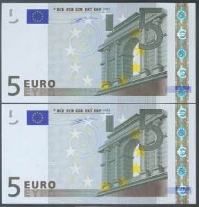 5 euros. January 1, 2002. Correlative pair. ... 