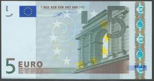 5 Euros. 1 de Enero de 2002.  Firma ... 