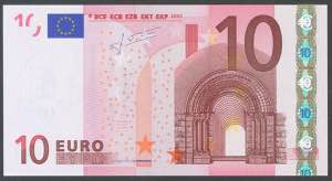10 Euros. 1 de Enero de 2002. Firma Trichet. ... 