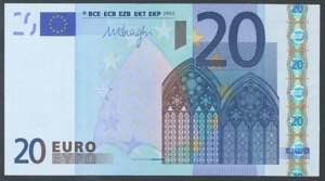 20 euros. January 1, 2002. Draghi Signature. ... 