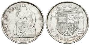 II REPUBLIC (1931-1936). 1 peseta. (Ar. ... 