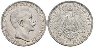 ALEMANIA. 3 Mark (Ar. 16,63g/33mm). 1911. ... 