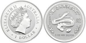 AUSTRALIA. 1 USD (Ar. 31.88g / 40mm). 2001. ... 