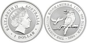 AUSTRALIA. 1 USD (Ar. 31.65g / 40mm). 2004. ... 
