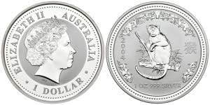 AUSTRALIA. 1 USD (Ar. 31.58g / 40mm). 2004. ... 